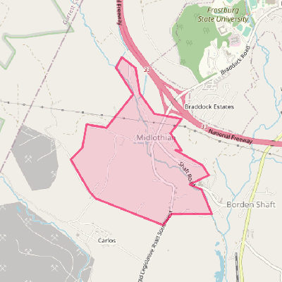 Map of Midlothian