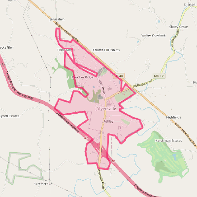 Map of Myersville