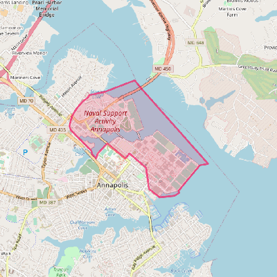 Map of Naval Academy