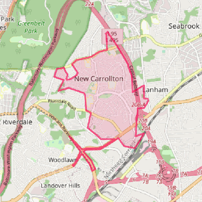 Map of New Carrollton