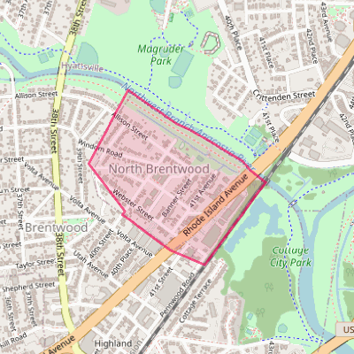 Map of North Brentwood