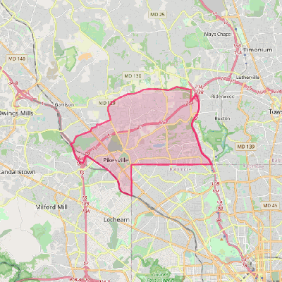 Map of Pikesville