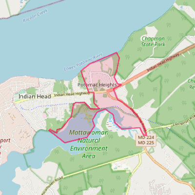 Map of Potomac Heights