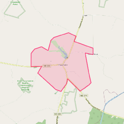 Map of Powellville