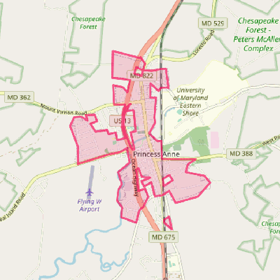 Map of Princess Anne