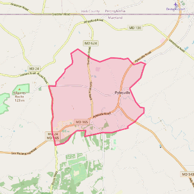 Map of Pylesville