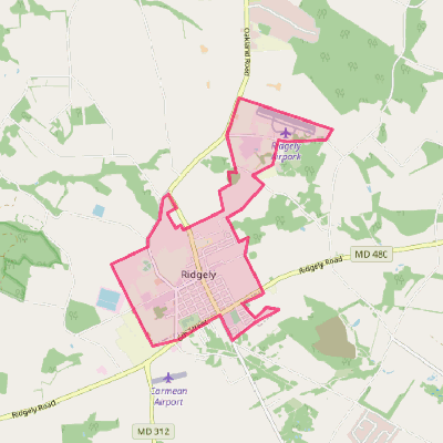 Map of Ridgely