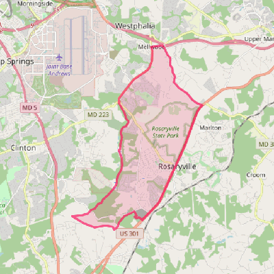 Map of Rosaryville