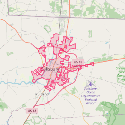 Map of Salisbury