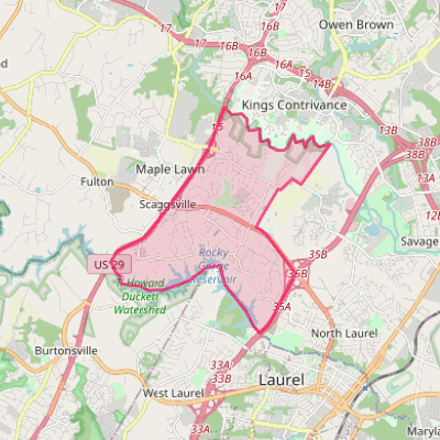 Map of Scaggsville