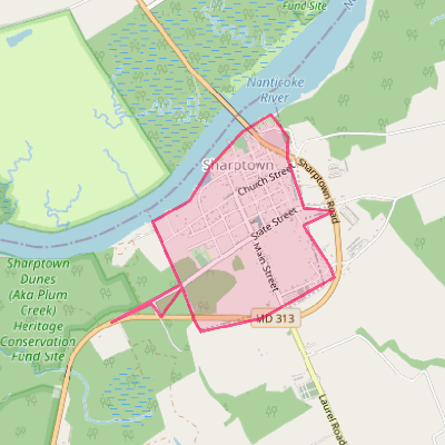 Map of Sharptown