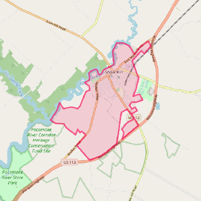 Map of Snow Hill