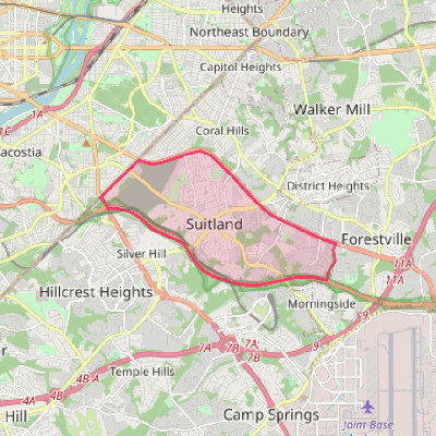 Map of Suitland