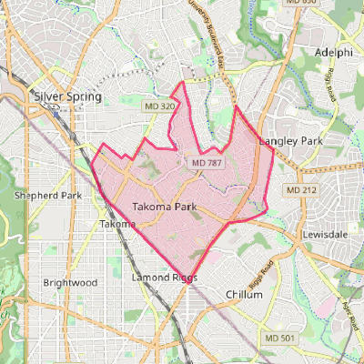 Map of Takoma Park