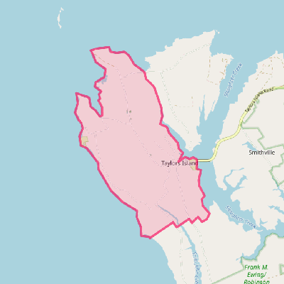 Map of Taylors Island