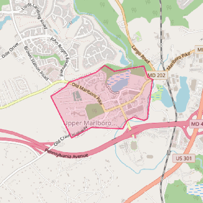 Map of Upper Marlboro