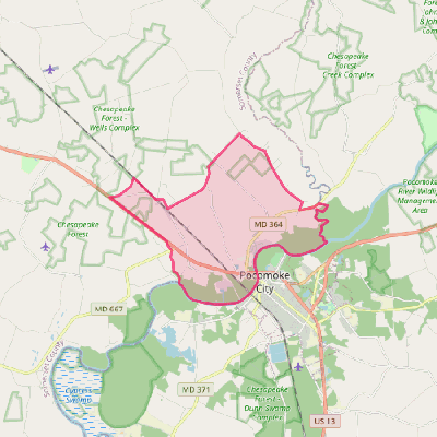 Map of West Pocomoke