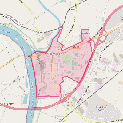 Map of Williamsport