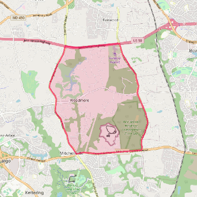 Map of Woodmore