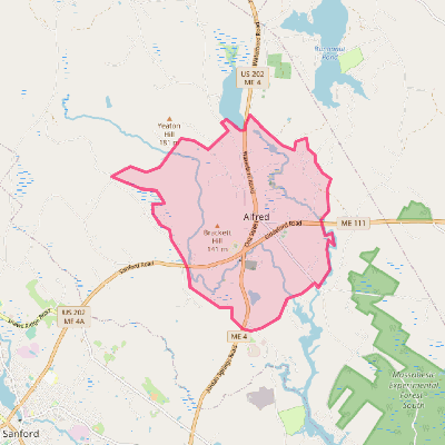 Map of Alfred