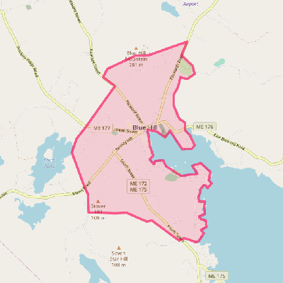 Map of Blue Hill