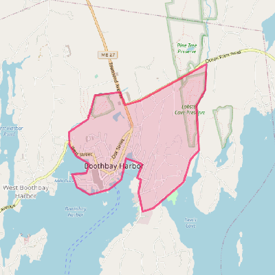 Map of Boothbay Harbor
