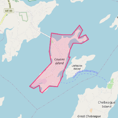 Map of Cousins Island