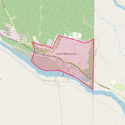 Map of East Millinocket