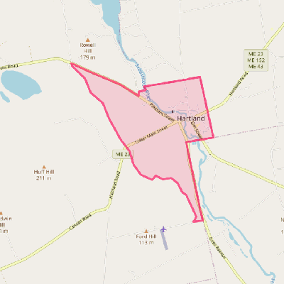 Map of Hartland