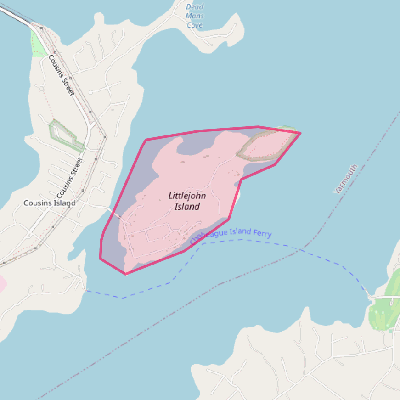 Map of Littlejohn Island