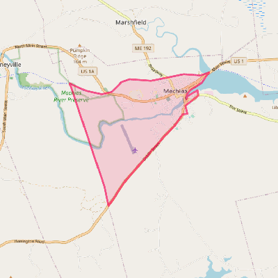 Map of Machias