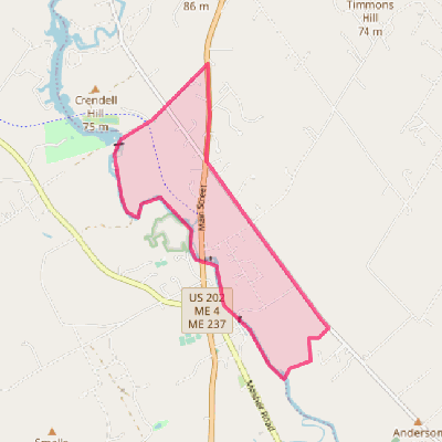 Map of South Windham