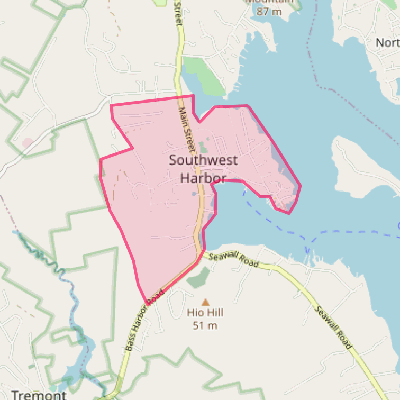Map of Southwest Harbor