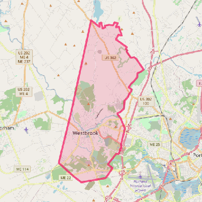 Map of Westbrook