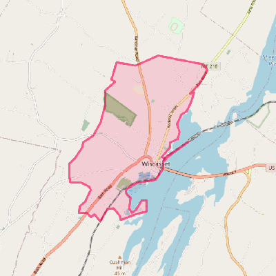 Map of Wiscasset