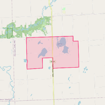 Map of Barnes Lake-Millers Lake