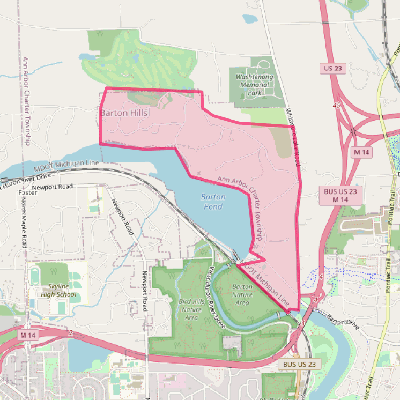 Map of Barton Hills