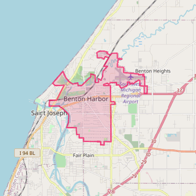 Map of Benton Harbor