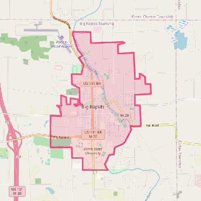 Map of Big Rapids