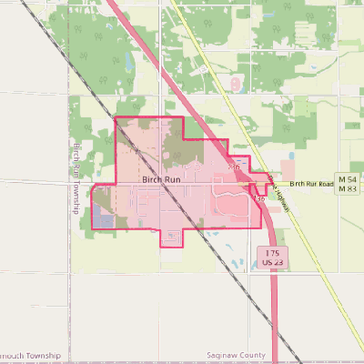 Map of Birch Run