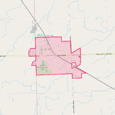 Map of Brown City