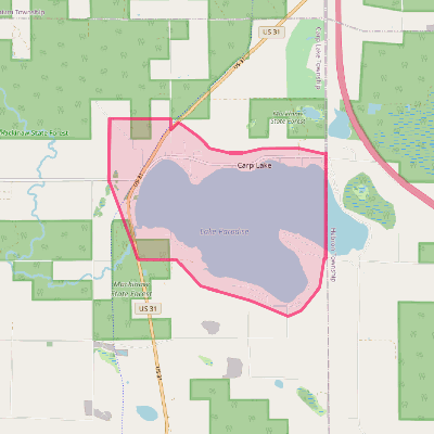 Map of Carp Lake