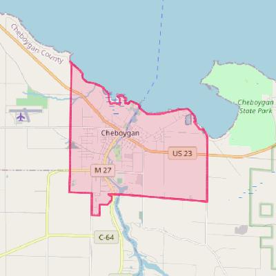 Map of Cheboygan