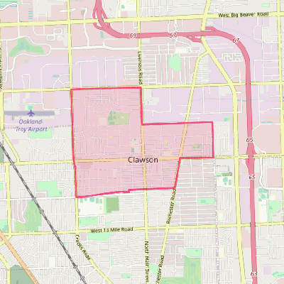 Map of Clawson