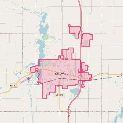 Map of Coldwater