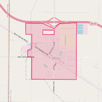 Map of Coleman