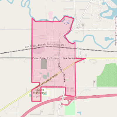 Map of Coloma