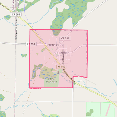 Map of Copemish