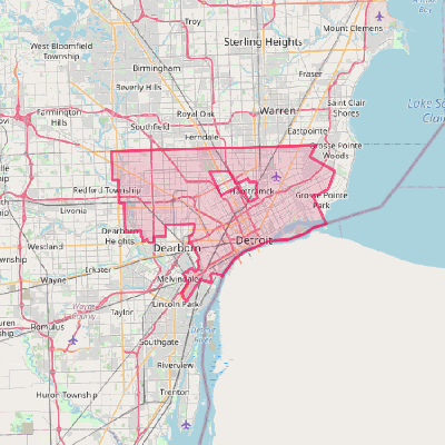 Map of Detroit