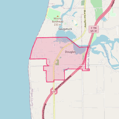 Map of Douglas